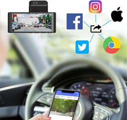 Dashcam Auto DVR - Autocamera Video Recorder - Veilig Rijden - 2 Kanaals Wifi - 1080P HD - Zwart — thumbnail 3