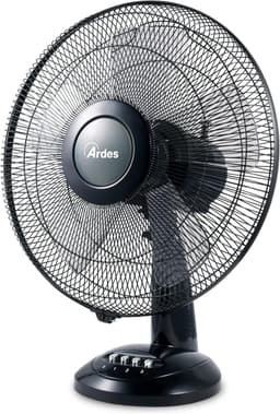 Tafelventilator Zwart 40 cm met 5 Bladen en 3 Snelheden — thumbnail 1