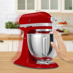 Schuifmat Keukenmachine - Mixer Pad - Apparaat Verplaatsen - Speciaal Ontworpen - 34 x 21 cm - Rood — thumbnail 3