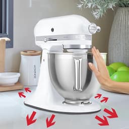 Schuifmat Keukenmachine - Mixer Pad - Apparaat Verplaatsen - Speciaal Ontworpen - 34 x 21 cm - Rood — thumbnail 4