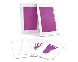 2 stuks Baby Handprint en Footprint Kit, Baby Handprint Inktpads met Clean-Touch, Inkless Print Kit Veilig Niet-giftig voor Baby Voeten en Handen, Pet Paw, Ritueel voor pasgeborenen, hand- en voetafdrukken van de baby, 6*9.5cm