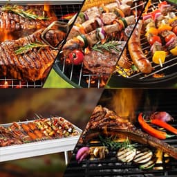 XXL Roestvrijstalen Houtskool BBQ Grill Grote Opvouwbare Barbecue voor Tuin en Camping — thumbnail 2