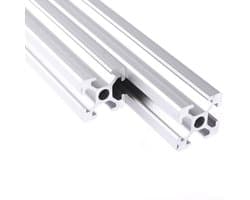 Aluminium Profielen - Constructieprofielen - 3D Printer Bouw - Geanodiseerd Krasbestendig - 20x20mm 1000mm - Zilver