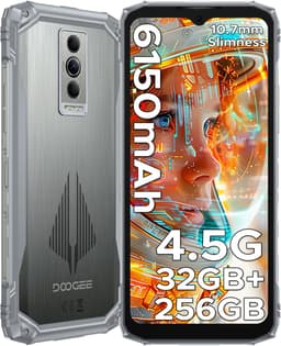 DOOGEE Blade 10 Pro Energy 4.5G - Robuuste Telefoon - Smartphone - 32 GB RAM+256 ROM（2TB/TF) - Android 15 - 6,56-inch HD+ 90Hz - 6150mAh/18W - IP68 - 10.7mm - Face ID - NFC - GPS - Zilver — thumbnail 1