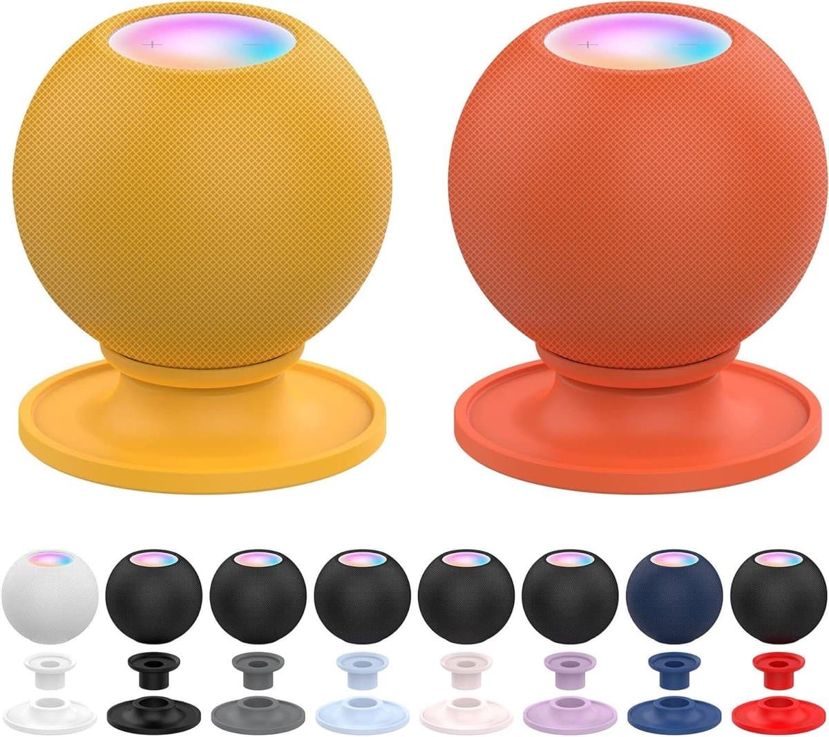 For Google Home Pod Mini Holder Plain Silica Gel Stand, No Screws Required, Speaker Accessory Rack, Space Saving for Kitchen, Bathroom and Bedroom (Google Home Pod Mini, Dark Blue) — afbeelding 1