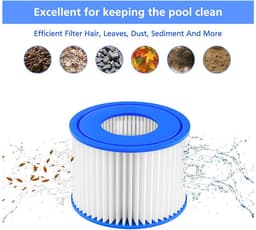 Zwembadreinigingsfilter, geschikt voor BESTWAYVI, Lay-z-spa, hittebestendig, geschikt voor VI-type jacuzzi-filter, 2 stuks — thumbnail 2