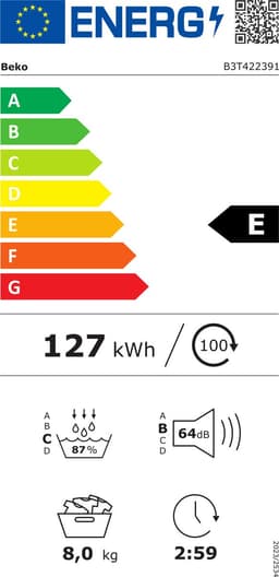 Beko KH 7535 RXW | Warmtepompdroger | 7 kg | Taaldisplay Duits — thumbnail 2