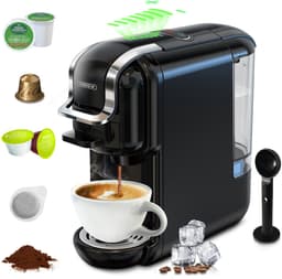 HiBREW H2B - 5 in 1 - Koffiemachine - Koffiezetapparaat - Multifunctioneel voor warm en koud - Kapsulekoffiezetapparaat - Voor Nespresso, Dolce Gusto, ESE & gemalen koffie - Zwart — thumbnail 1