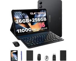 DOOGEE U13 Pro VIP - Tablet - 36GB RAM + 256GB ROM (2TB/TF) - 11000mAh/18W - 13,4 Inch FHD+ 120Hz IPS - Android 16 - T7300 - Dubbele luidsprekers - Wi-Fi 5 - Face ID - Bluetooth 5.4 - Volledige accessoirebundel met toetsenbord, stylus, muis en hoesje