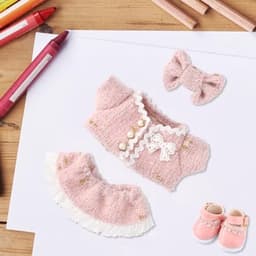 Poppenkledingset, stijlvolle kawaii-outfitset, luxe moderne rok met accessoires, geschikt voor aankleedpoppen — thumbnail 5