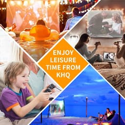 Zeynomax - Mini Projector - Draagbare Projector - Full HD 1080P - Zilver Zwart - Video Projector - Geschikt voor TV PC Smartphone - Compact formaat — thumbnail 5