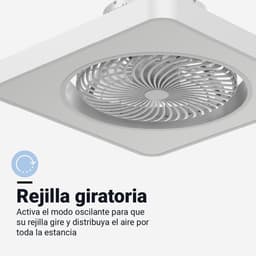 Plafondventilator - Ventilator met licht - Zomerse koelte - Verborgen vleugels - Tot 16 m² - Wit — thumbnail 5
