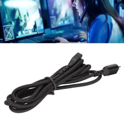 Vt products - Vervangende Hoofdtelefoonkabel - Gamingheadset Kabel - 1,5 M - Zwart - Geluidskabel - Geschikt voor Steelseries Arctis 3 5 7 Pro - Hoogw — thumbnail 3