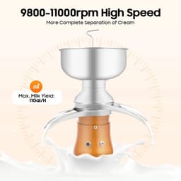 Cellista Melkroomseparator 30W - Elektrische Centrifugaalseparator - 9800-11000RPM - 5L Tank - 50L/u Capaciteit - RVS Melkscheider — thumbnail 3