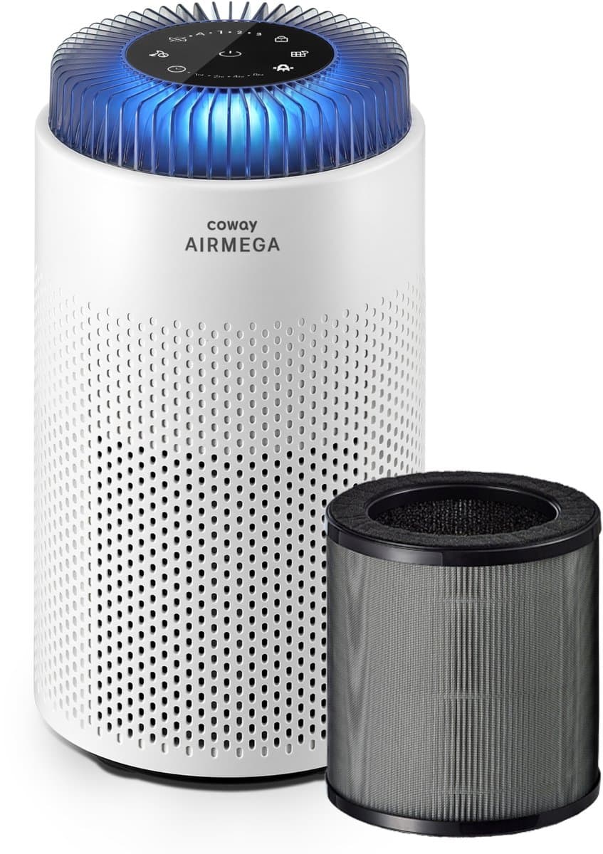 Coway Airmega 50 Luchtreiniger - Air Purifier – 120 m³/u - HEPA filter + koolstoffilter - Verwijdert tot 99,97% van fijne en ultrafijne deeltjes - Tegen stof, pollen, allergenen en geuren - Fluisterstil (18 dB) - ECARF gecertificeerd — afbeelding 1