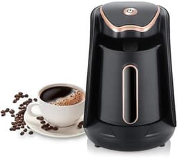 Elektrisch Turks koffiezetapparaat, 600 watt, 300 ml, capaciteit voor 4 kopjes, met overloopbeveiliging en droogkookbeveiliging. — thumbnail 1
