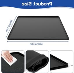 Waterdichte Siliconen Vloerbescherming Bak 60 x 60 cm voor Wasmachines, Droogmachines en Koelkasten, Lekbescherming en Onderhoud — thumbnail 5