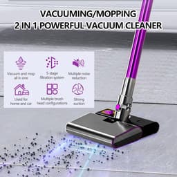 Draadloze Stofzuiger - Handstofzuiger Dweil - Gemakkelijk Schoonmaken - 5000Pa Zuigkracht - 2-in-1 Functie — thumbnail 5