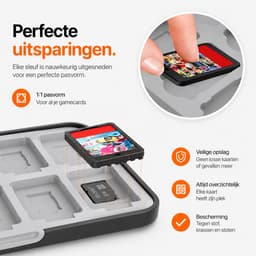 BOTC 24 Slots Game card case Geschikt voor Nintendo Switch - beschermhoes - micro SD kaart houder - Silicone Slots - Zwart — thumbnail 2