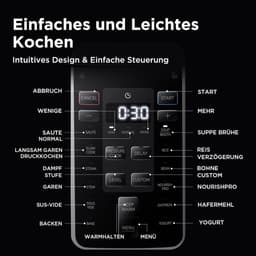 Elektrische Snelkookpan - Multicooker Rijstkoker - Gemakkelijk Koken - 9-in-1 Functies - 6 Liter - Zwart — thumbnail 5