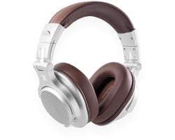 DJ koptelefoon draadloos - Vonyx HDX120WSN - Over ear koptelefoon - Headphones Bluetooth - Aluminium