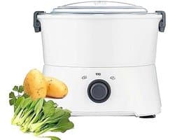 Elektrische Aardappelschiller - Automatische Schilmachine - Snel Groenten Schillen - Eén Knop Bediening - 1 kg Capaciteit - Wit