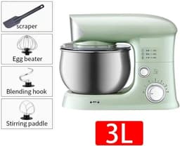 Staande mixer - Keukenmachine - Bakken en koken - 6 snelheden - 3 Liter kom - Groen — thumbnail 5