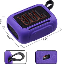 Beschermhoes geschikt voor JBL Go 5 Bluetooth Speaker - Meerdere Kleuren - Schokbestendig - Krasbestendig - Siliconen - Hoesje - Case - Bescherming - Paars — thumbnail 3