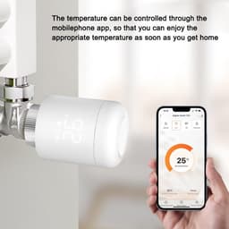 Thermostaat Radiator Klep - Slimme Verwarmer - Energie Besparen - App Bediening - M30x1.5mm - Wit — thumbnail 4