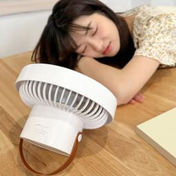 aladdien - Wandventilator met Afstandsbediening en Nachtlampje - Mini Oscillerend, 3 Snelheden, Perfect voor Thuis en Kantoor — thumbnail 2