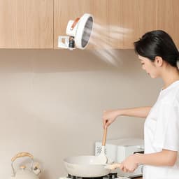 aladdien - Wandventilator met Afstandsbediening en Nachtlampje - Mini Oscillerend, 3 Snelheden, Perfect voor Thuis en Kantoor — thumbnail 4