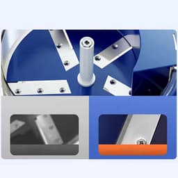 Elektrische Schilmachine - Automatische Dunschiller - Snel Fruit Bereiden - Duurzaam ABS Roestvrij Staal - 20 x 22 cm - Blauw — thumbnail 5