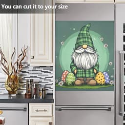 Vaatwasser Magneet Covers - Keuken Decoratie - Vaatwasser Versieren - Krasbestendig PVC - 58 x 56 cm - Groen Plaid — thumbnail 3