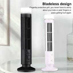 Omnibreeze Bladloze Torenventilator - Stil & Compact - 90° Oscillatie - Ideaal voor Thuis en Kantoor (Zwart) — thumbnail 2