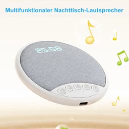 Bluetooth 5.4 kussenluidspreker – Ultradunne, draadloze kussenluidspreker van slechts 8 mm met timer en witte ruisfunctie, tot 30 uur batterijduur, ideaal voor slaap en ontspanning. — thumbnail 2