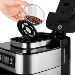 LUMÈ STORE Koffiemachine met Bonenmaler – Koffiezetapparaat – Filter Koffie – Automatisch – Timer – LCD Display – 92°C – Zwart — thumbnail 4