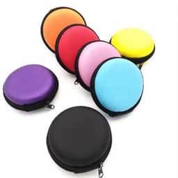 Scoby - Kabeltasje - Oordopjes Case - Kabel Organizer - Hardcase Opberghoes - Travel Pouch - Rond - Paars — thumbnail 5