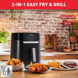 Heteluchtfriteuse Grill - 2-in-1 apparaat - Gezond Koken - 8 Programma's - 42 Liter - Zwart — thumbnail 3