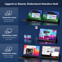 Jensaro Draagbare Monitor 15.6 Inch - Full HD 2e Scherm - Laptop Schermuitbreiding - USB-C HDMI Display - IPS Gaming Monitor — thumbnail 3
