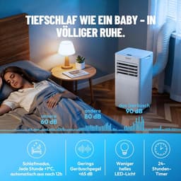 Mobiele Airco - Mini Airco - Ruimte Koelen - 3-in-1 Functies - 9000 BTU - Wit — thumbnail 5