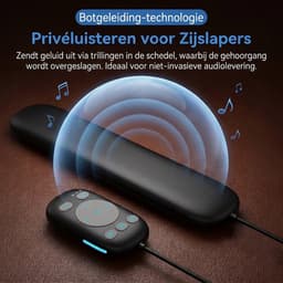 Fokelyi - Slaapsprekers - kussenluidspreker - onderkussen bluetooth speaker - witte ruis - timerfunctie - zwart — thumbnail 2