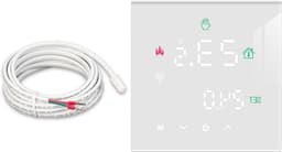 Slimme Wifi Thermostaat - Digitale Verwarming - Vloerverwarming Regelen - App en Spraakbesturing - 16 Ampere - Wit — thumbnail 1