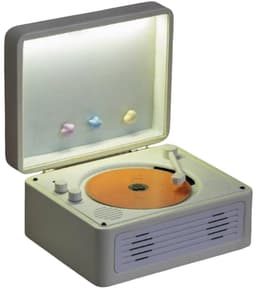 Retro Bluetooth Speaker Met Cd-Speler - Draagbare Luidspreker - Voor Muziekliefhebbers - Wit - 21x24x17 cm - Met Afstandsbediening - 3000 mAh - LED-Verlichting En USB — thumbnail 1