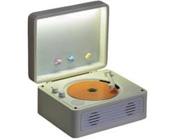 Retro Bluetooth Speaker Met Cd-Speler - Draagbare Luidspreker - Voor Muziekliefhebbers - Wit - 21x24x17 cm - Met Afstandsbediening - 3000 mAh - LED-Verlichting En USB