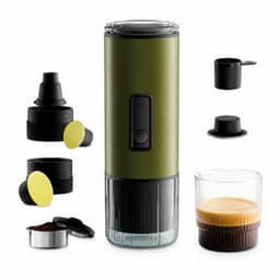 Jurrys koffiezetapparaat - Koffiemachine - Koffieapparaat - Koffiezetter - Draagbaar - Pads en poeder - Compact - 23×8 cm - Groen — thumbnail 1