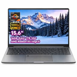 Ninkear A15 Plus Laptop -15,6 inch Full HD AMD Ryzen 7 5825U - 16GB DDR4 RAM - 1TB NVMe SSD - Radeon Vega 8 - Windows 11 - WiFi 6 - Donkergrijs — thumbnail 1