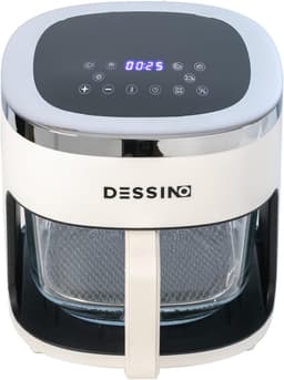 Digitale Airfryer - Hete Lucht Oven - Gezond Frituren - Glazen Mand 360 Graden - 4.2 Liter - Wit — thumbnail 5