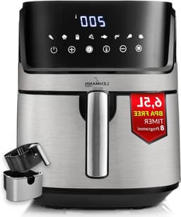 Airfryer - Heteluchtfriteuse - Gezond Koken - Grote capaciteit - 6.5 liter - Zilver — thumbnail 1