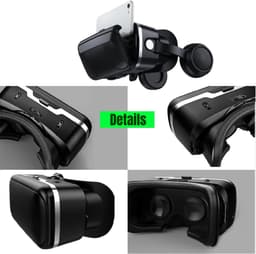 ZMR® VR Bril met Controllers - VR Bril - VR Games - Zwart - 3cm x 3cm x 11cm — thumbnail 4