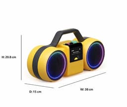 PHILIPS Moving Sound The Roller TAMS60Y/00 - Draagbare speaker, 60W RMS, Bluetooth 5.5., Auracast, USB, 24 uur afspeeltijd, IP67 waterdichtheid, kan als powerbank gebruikt worden - Geel — thumbnail 2